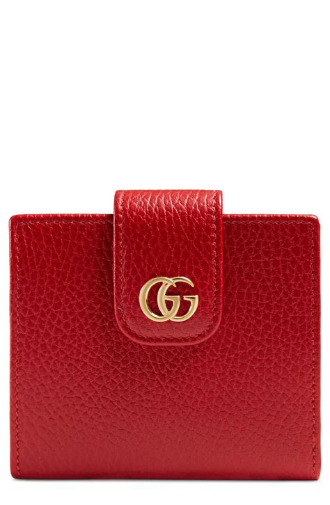 gucci red leather wallet|Gucci wallet clearance.